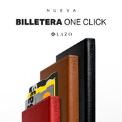 BILLETERA ONE CLICK NEGRA ROJA