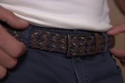 Cinturón leather fusión cafe-negro