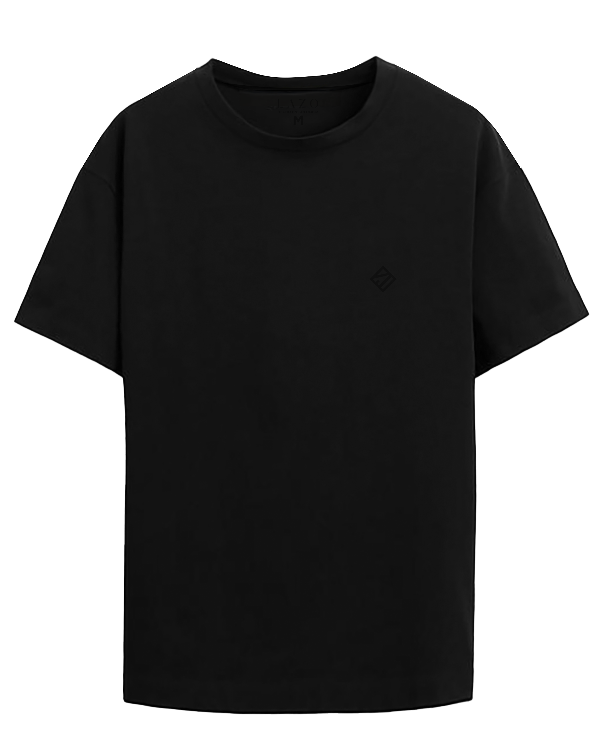 Camiseta negro de algodon para hombre