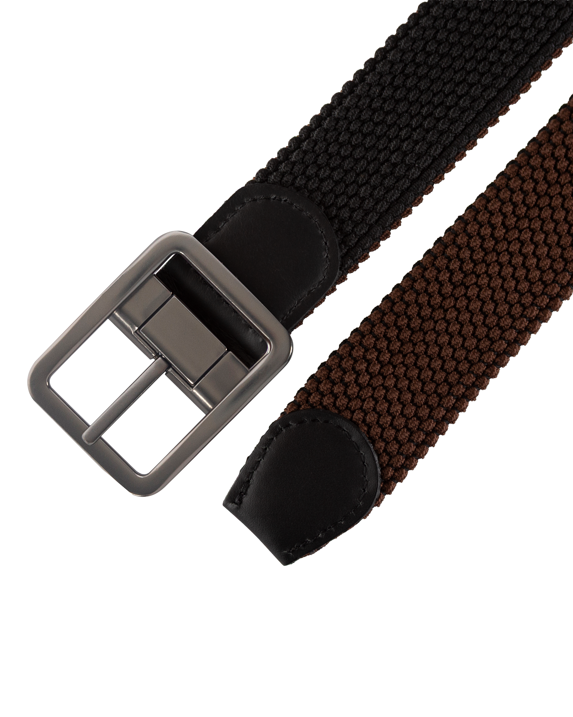 CINTURON DOBLEFAZ NEGRO Y CAFE PARA HOMBRE