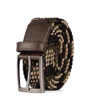 Cinturon trenzado beige, cafe y verde para hombre ideal para regalo, la oficina o un dia casual