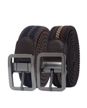 Cinturon Doblefaz trenzado para hombre negro azul y cafe 