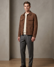 Chaqueta para hombre color cafe