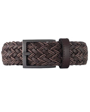 Cinturon trenzado de cuero cafe para hombre ideal para regalo, la oficina o una salida casual