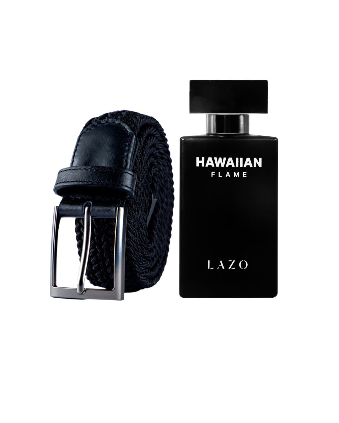Cinturon negro mas locion para hombre 