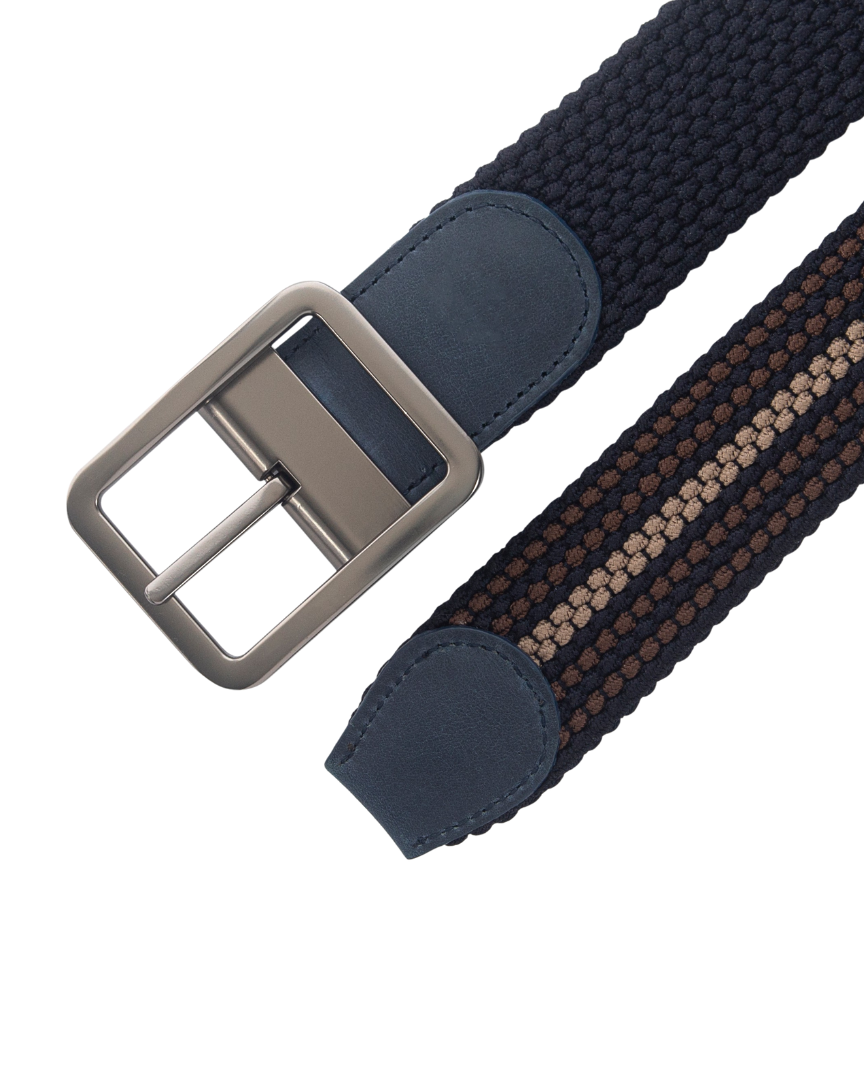 Cinturon doblefaz para hombre cafe y negro 