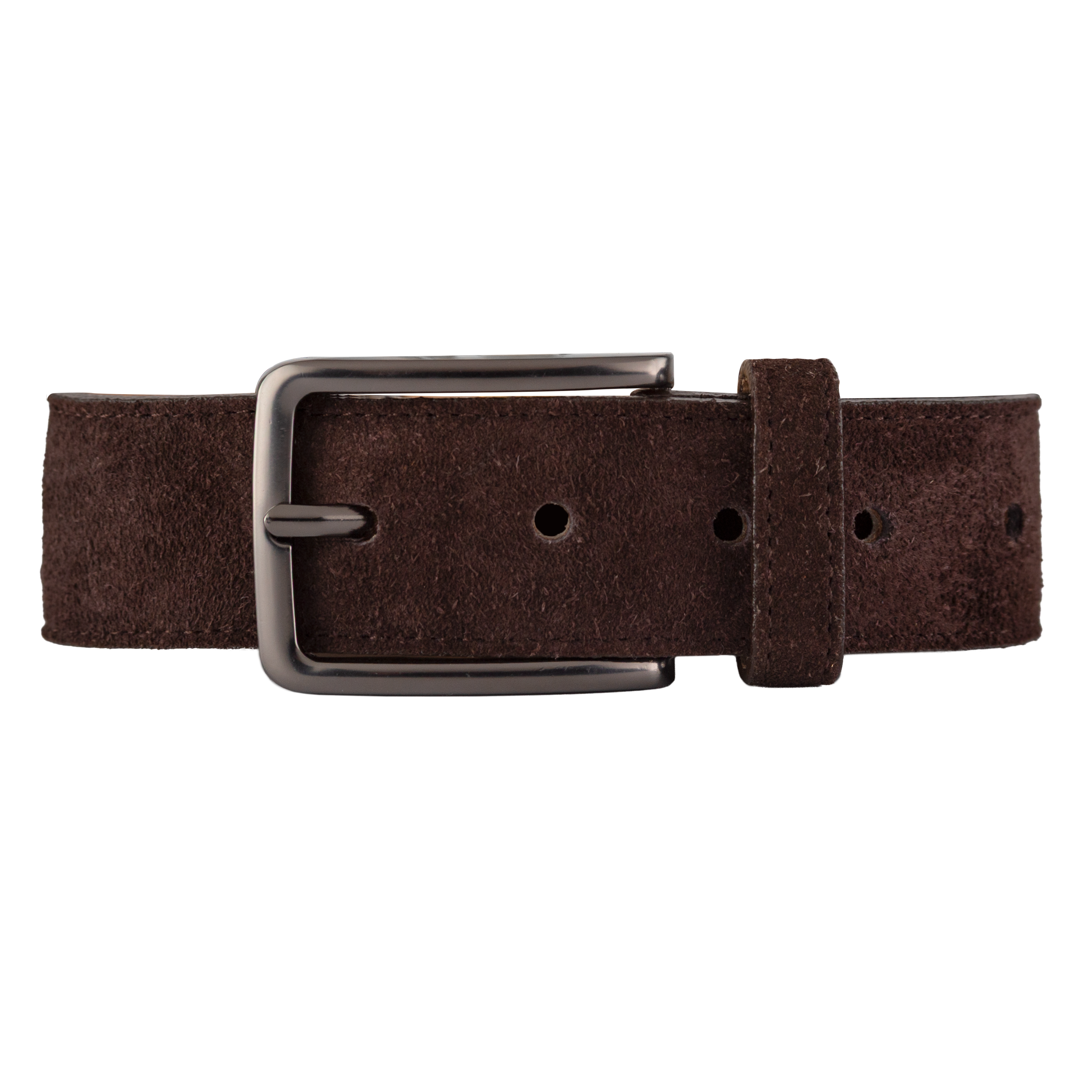 Cinturon de Cuero Gamuza cafe para hombre