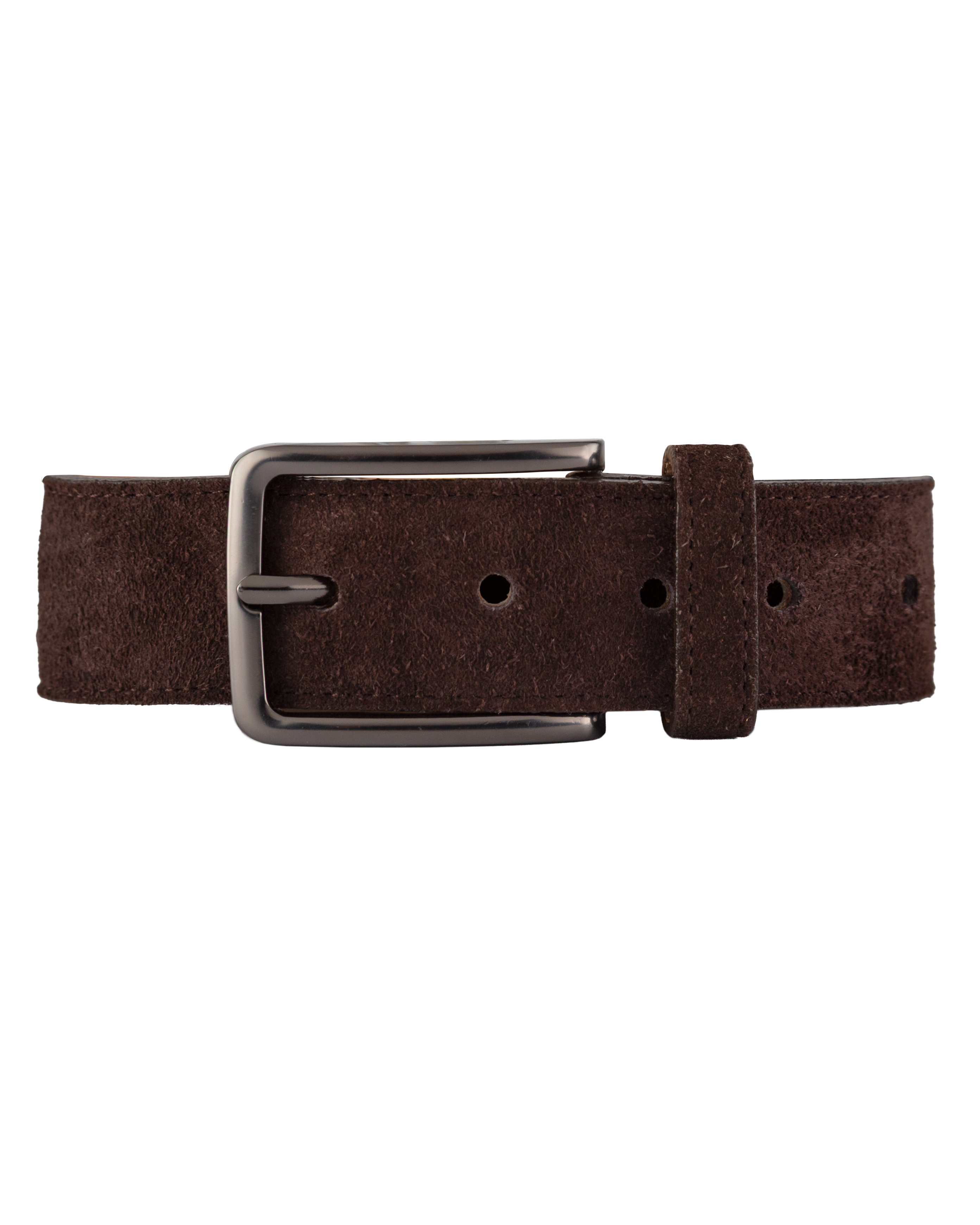 Cinturon de Cuero Gamuza cafe para hombre