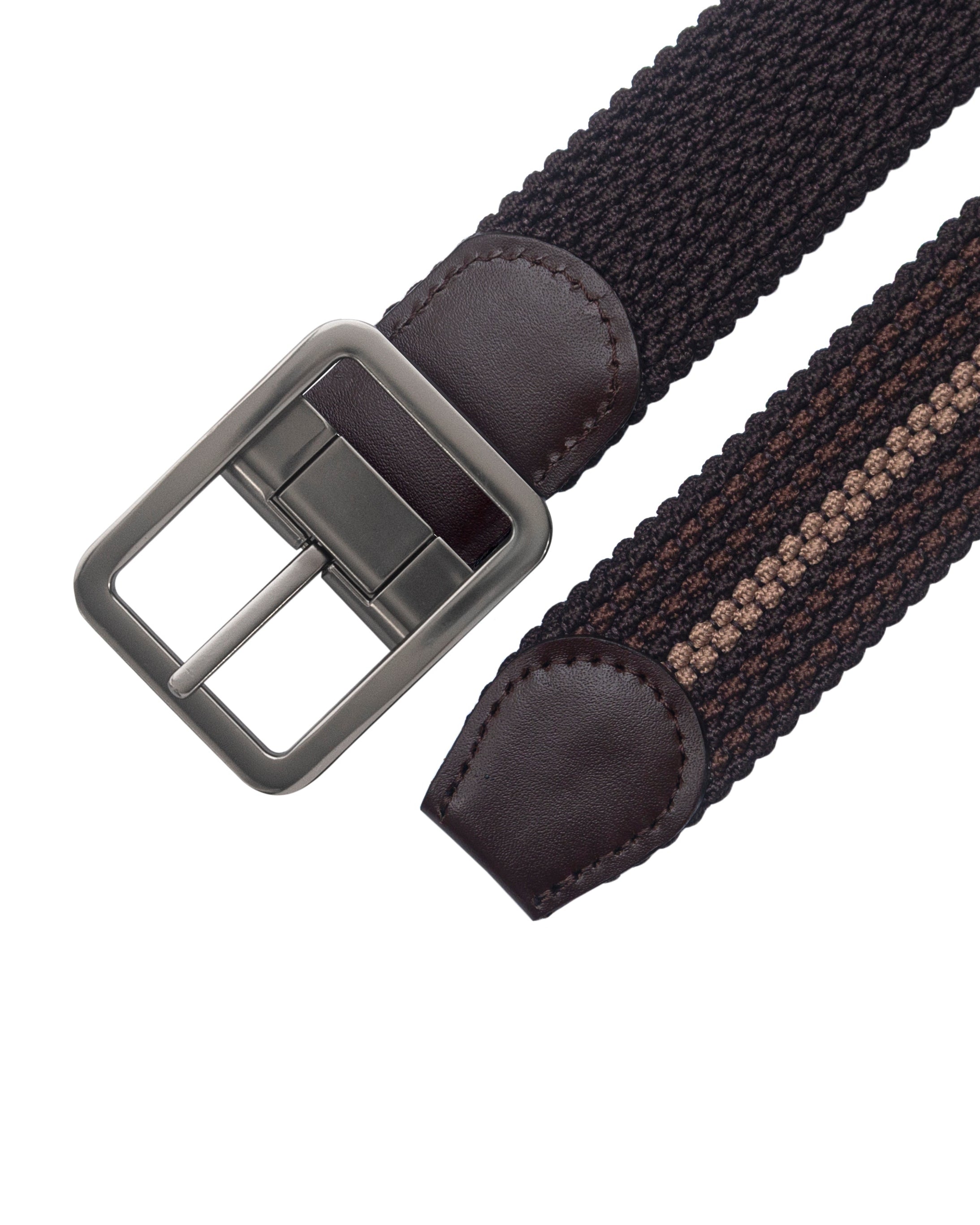 Cinturon doblefaz para hombre cafe