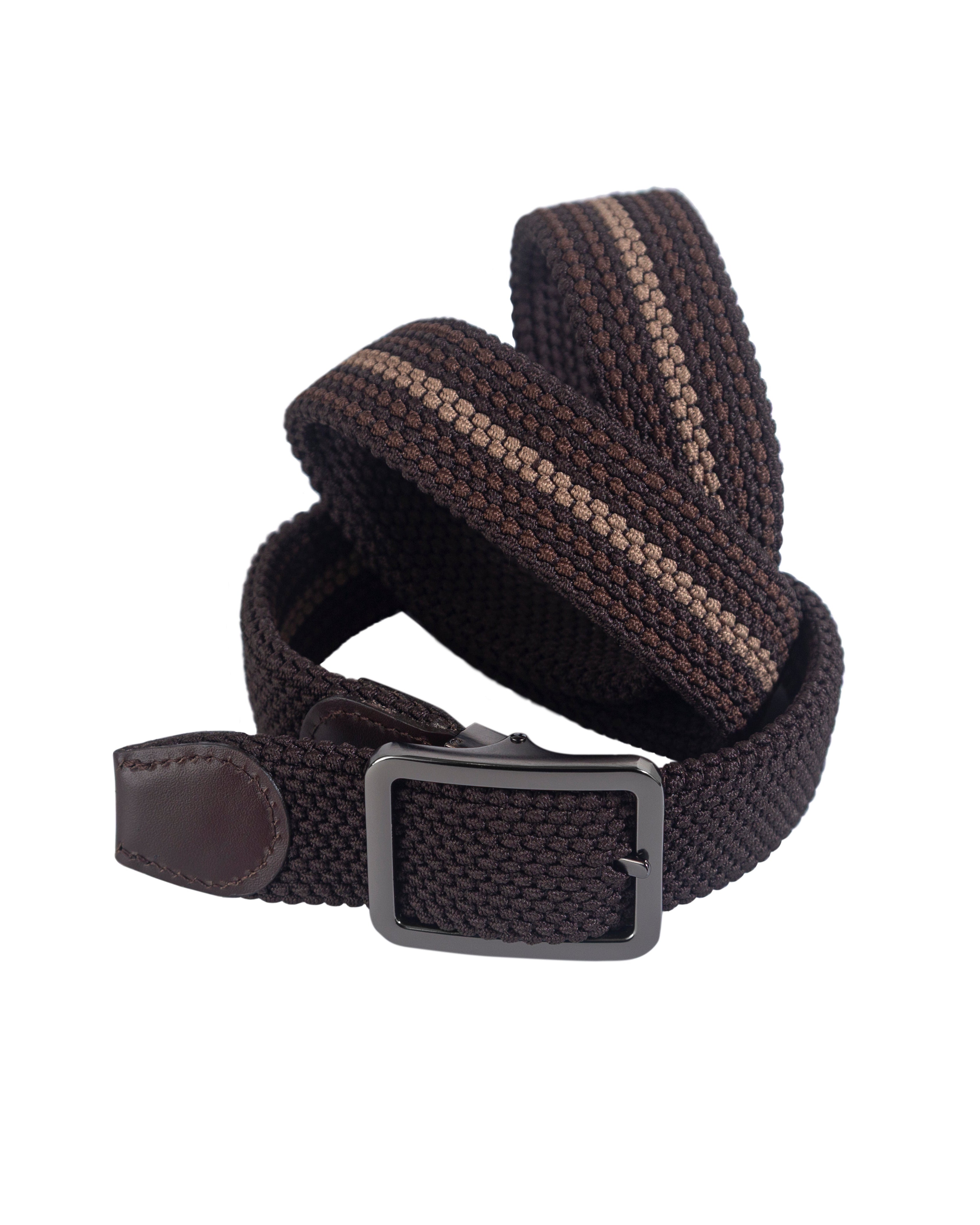 Cinturon doblrefaz para hombre cafe