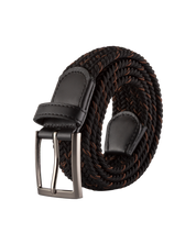Cinturon trenzado negro y cafe para hombre ideal para regalo, la oficina o una salida casual