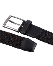 Cinturon trenzado negro y cafe para hombre ideal para regalo, la oficina o una salida casual