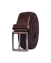 Cinturon trenzado cafe para hombre ideal para regalo, a oficina o un dia casual