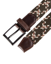 Cinturon trenzado cafe, verde oliva para hombre ideal para regalo, a oficina o un dia casual
