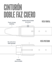 CINTURÓN LAZO DOBLE FAZ CAFE