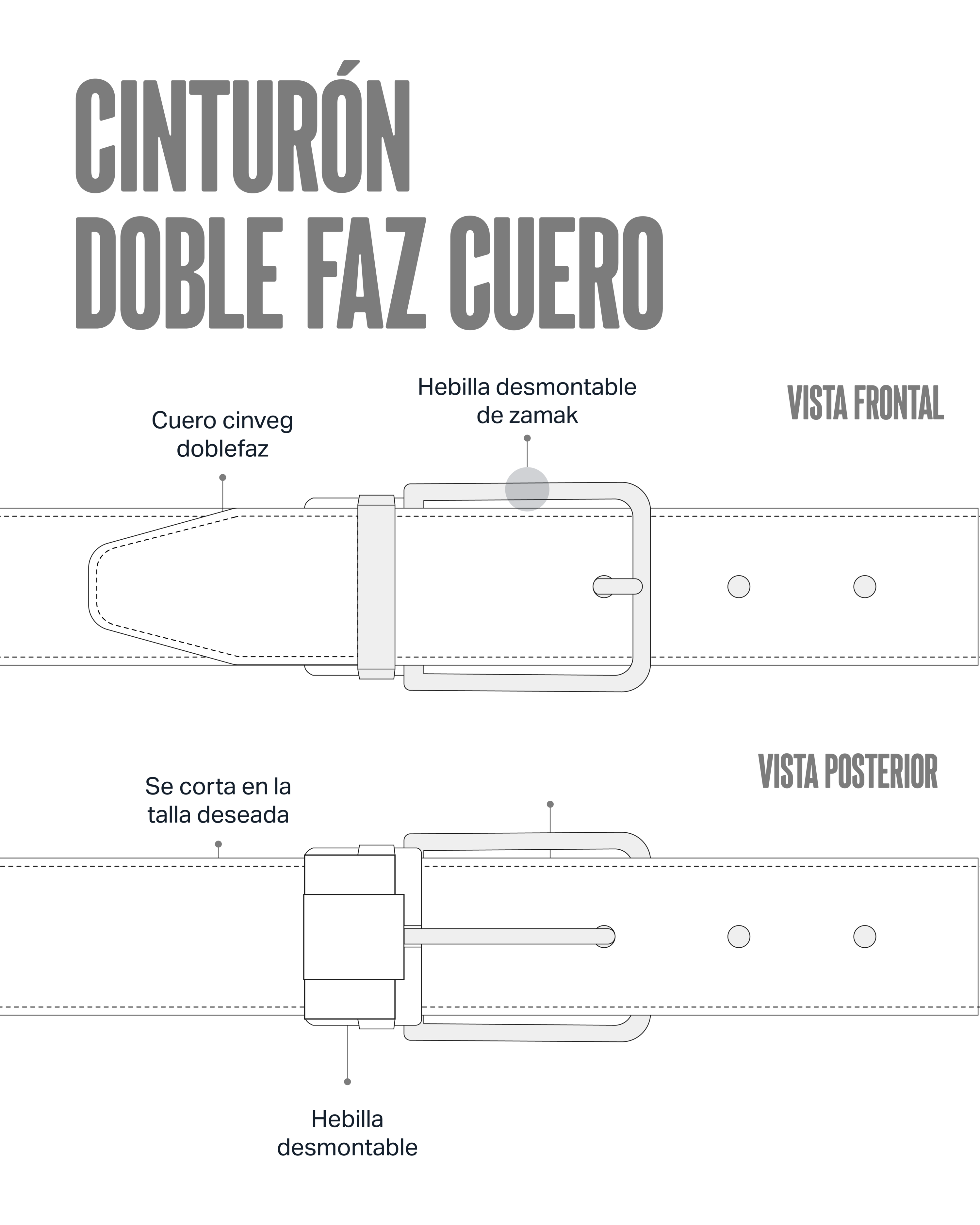 CINTURÓN LAZO DOBLE FAZ CAFE