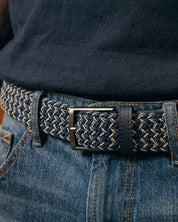 Cinturon trenzado para hombre negro y cafe ideal para regalo, la oficina o una salida casual