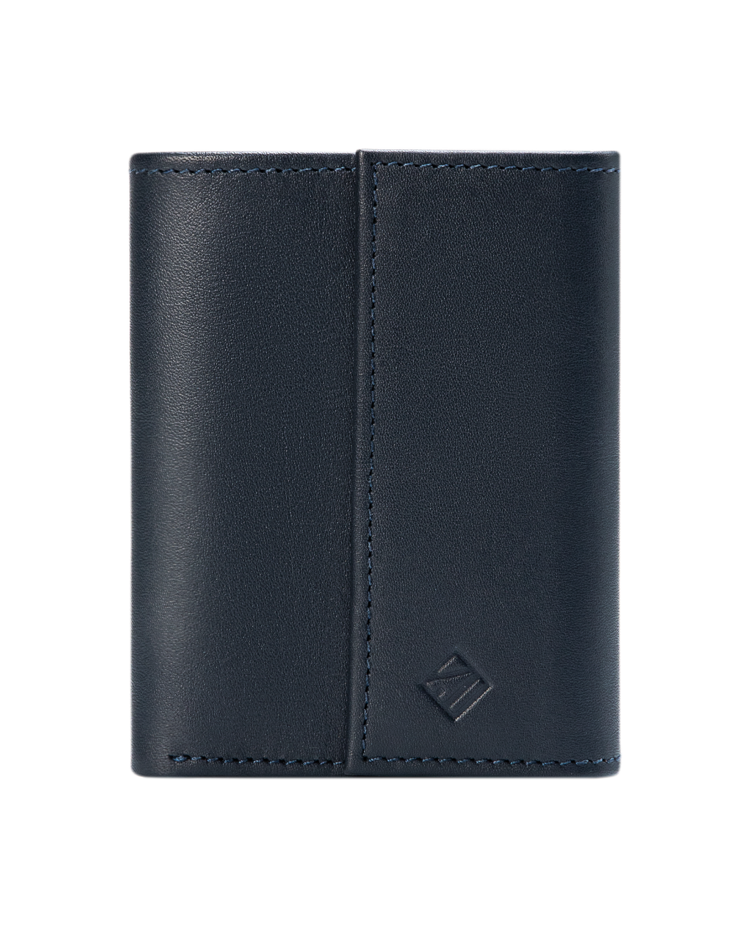 Billetera Imán de Cuero (Azul - Café) — Con Grabado de Iniciales
