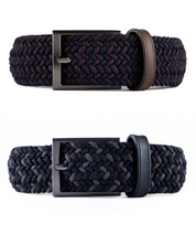 Cintuon trenzado doble faz para hombre negro, azul y cafe ideal para regalo, la oficina o un dia casual