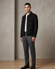 Chaqueta de botones color negro ideal para el dia a dia 
