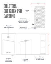 Billetera One Click Pro - Con Grabado de Iniciales