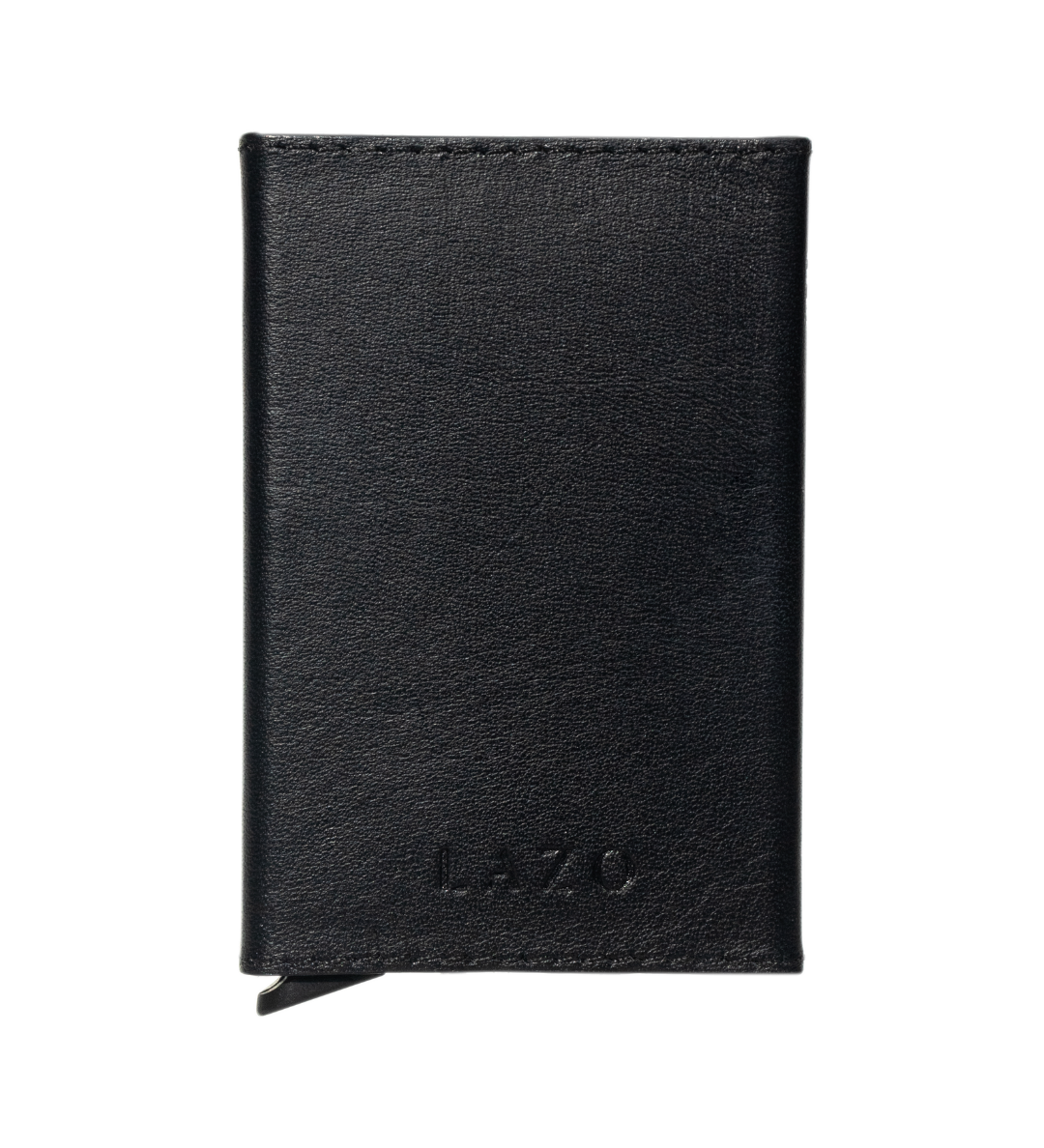 Billetera tarjetero negro y roja one click ideal para llevar tarjetas y billetes, ideal para regalos o cambiar tu billetera vieja.