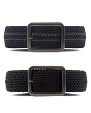Cinturon trenzado negro doblefaz para hombre ideal para regalo, la oficina o un dia casual