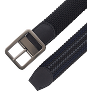Cinturon trenzado negro doblefaz para hombre ideal para regalo, la oficina o un dia casual