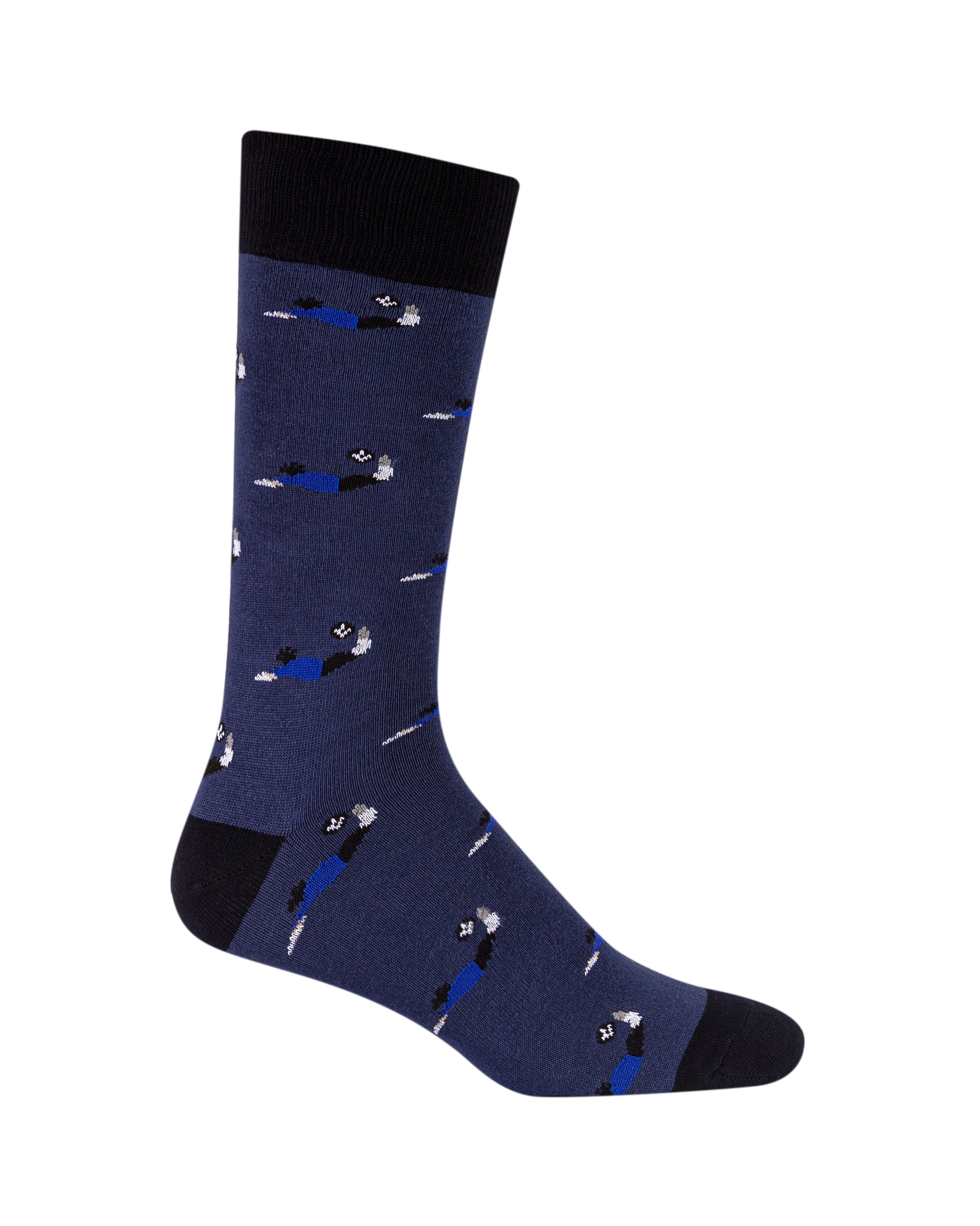 Medias azules futbol para hombre 