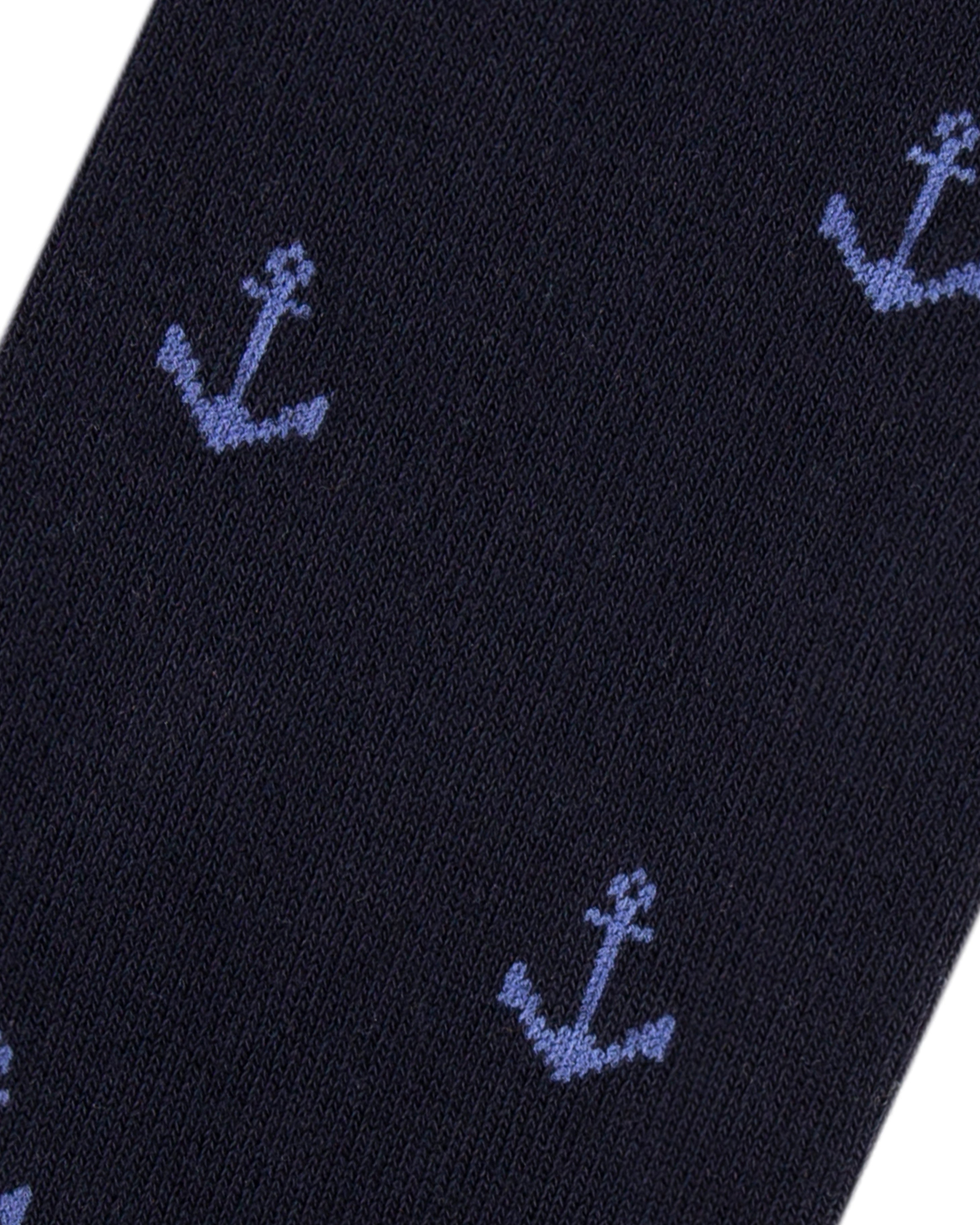 Medias negras con anclas azules para hombre 