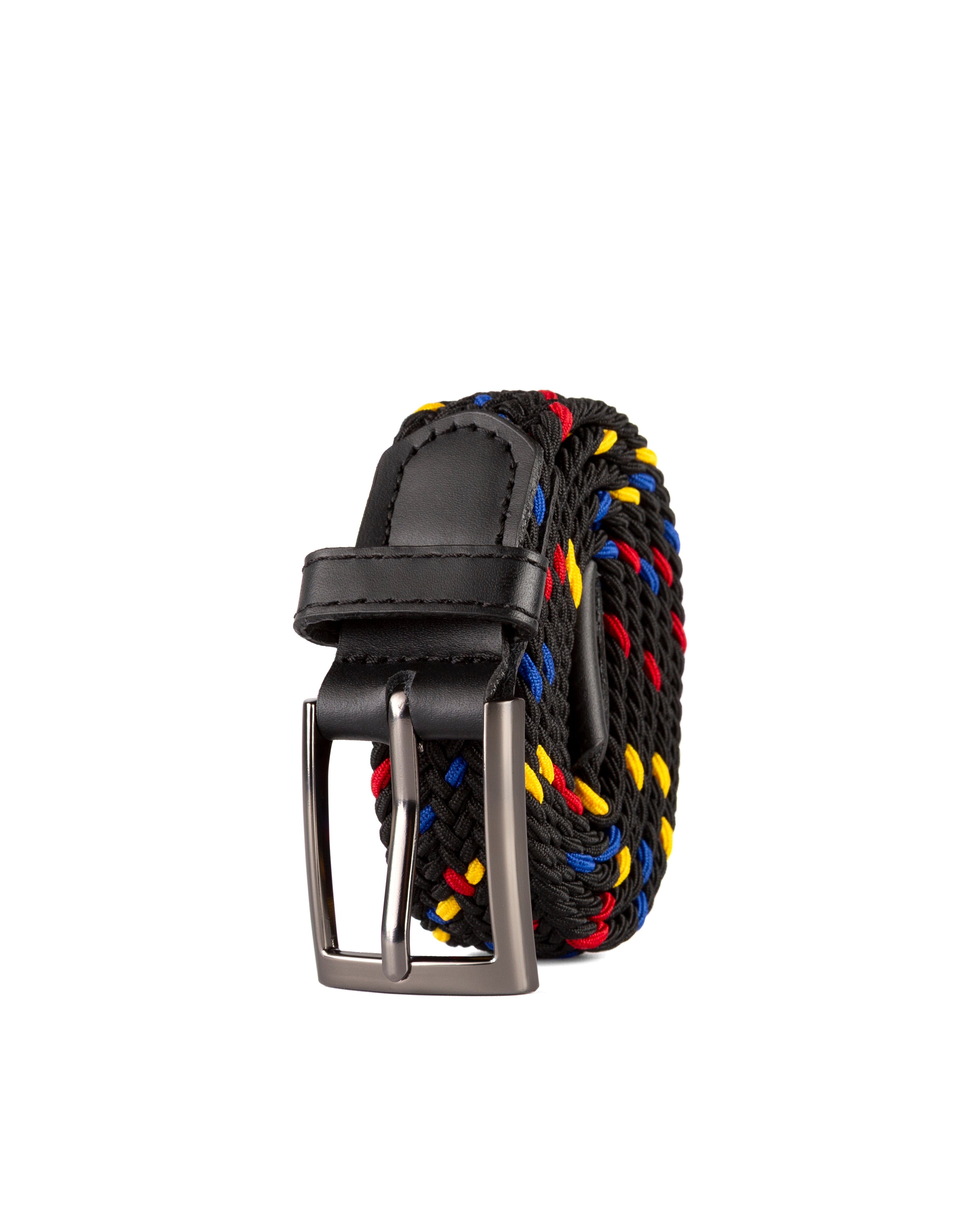 Cinturon trenzado bandera de colombia tricolor para hombre