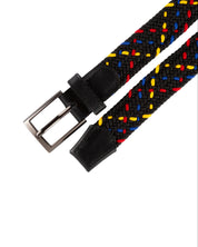 Cinturon trenzado bandera de colombia tricolor para hombre