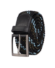 Cinturon trenzado verde, azul y cafe para hombre ideal para regalo, la oficina o un dia casual