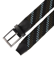 Cinturon trenzado verde, azul y cafe para hombre ideal para regalo, la oficina o un dia casual