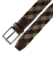 Cinturon trenzado beige, cafe y verde para hombre ideal para regalo, la oficina o un dia casual