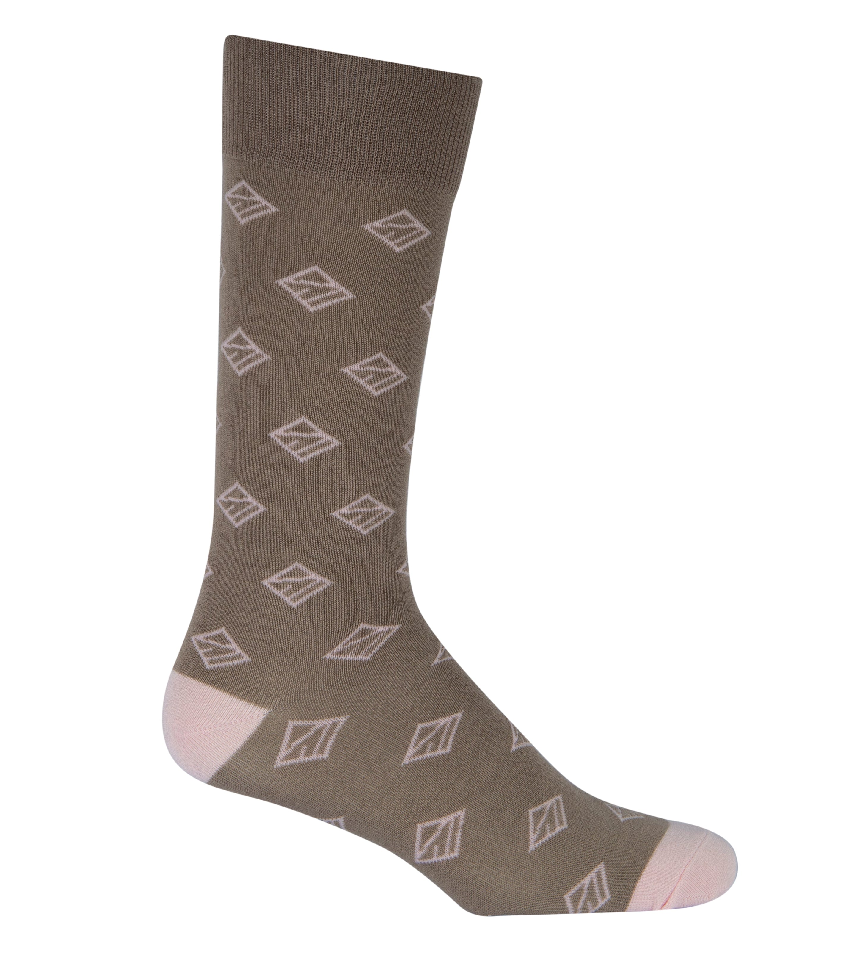 Medias beige con rombos Lazo