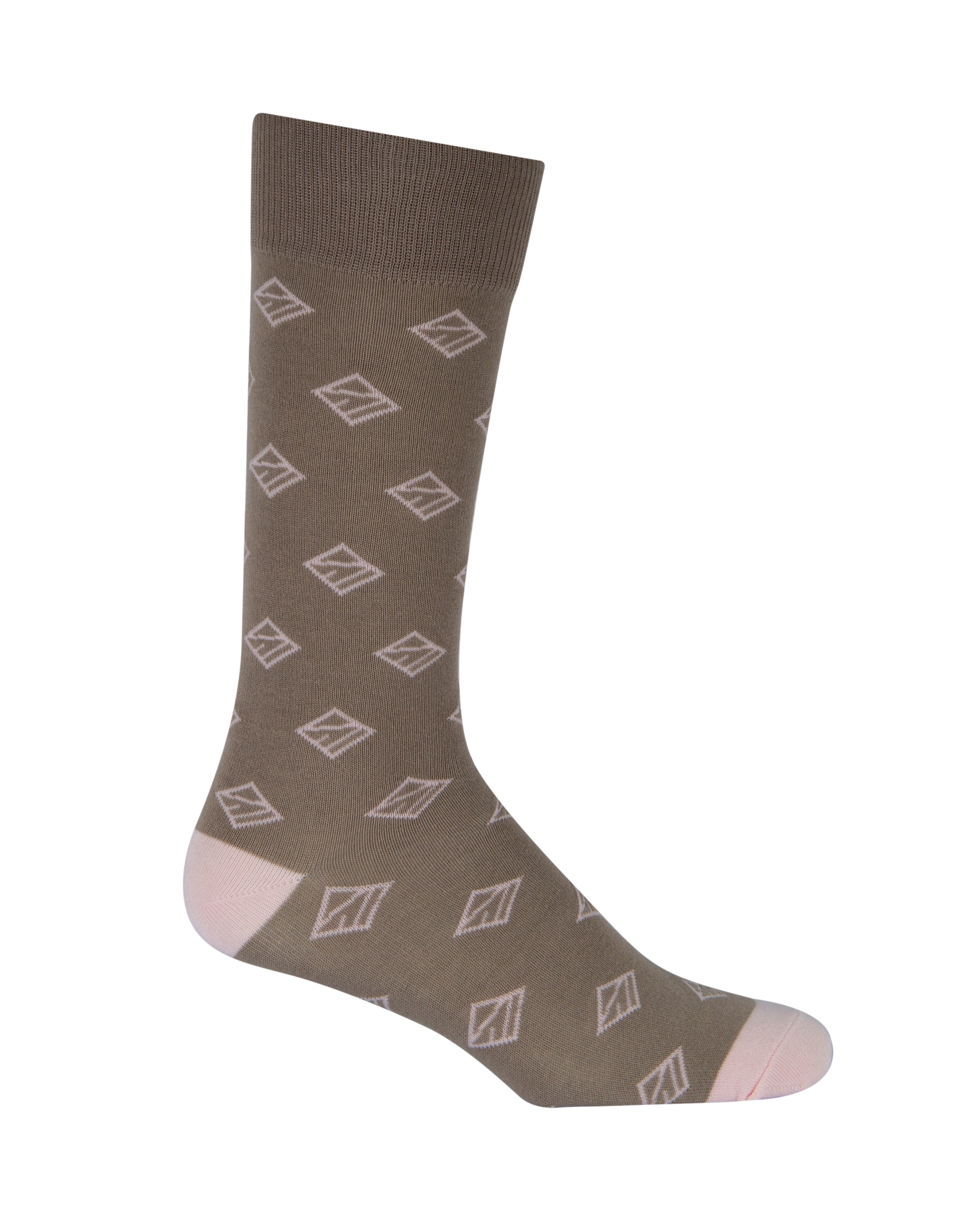 Medias beige con rombos Lazo