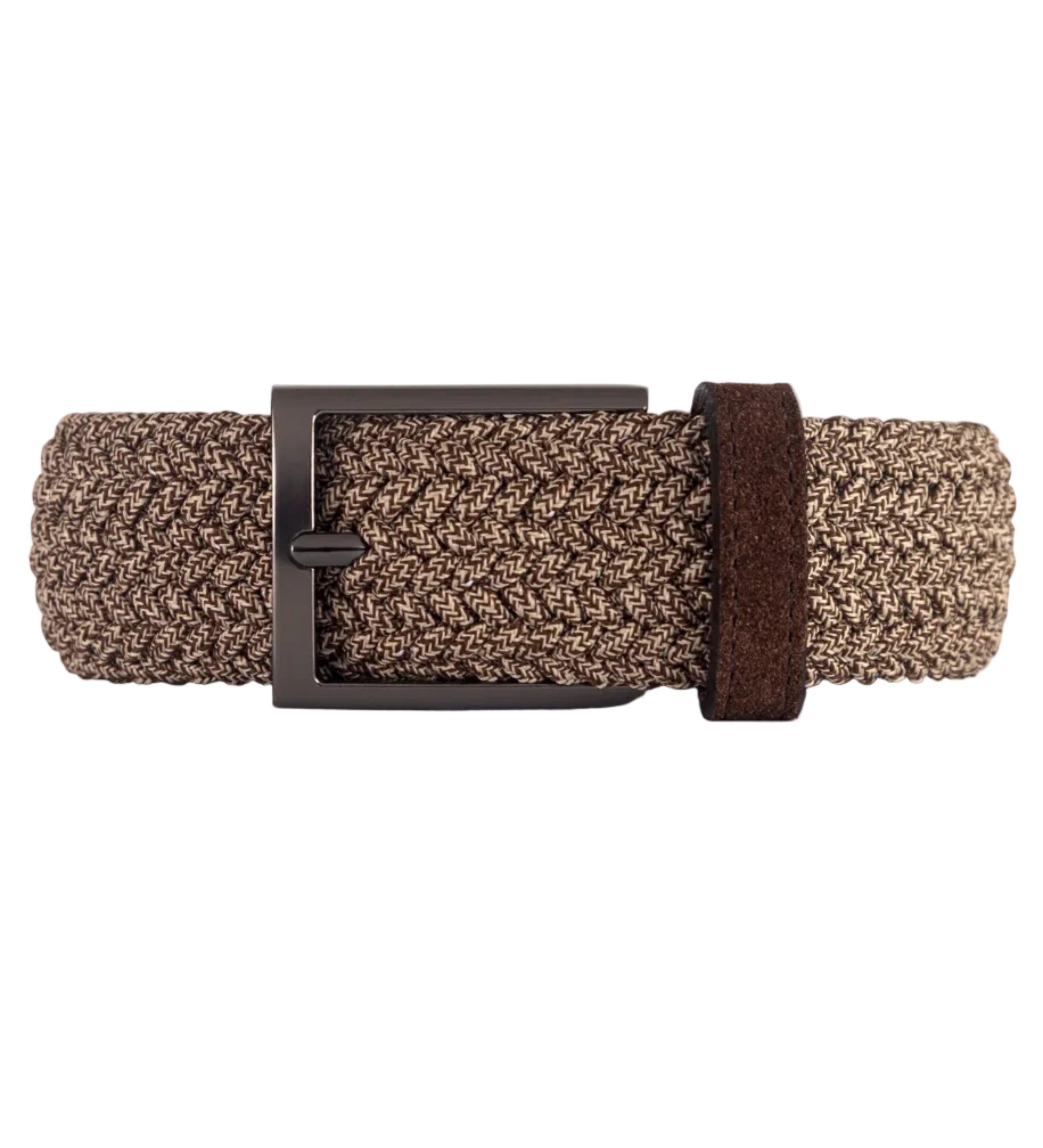 Cinturon trenzado cafe para hombre ideal para regalo, la oficina o un día casual