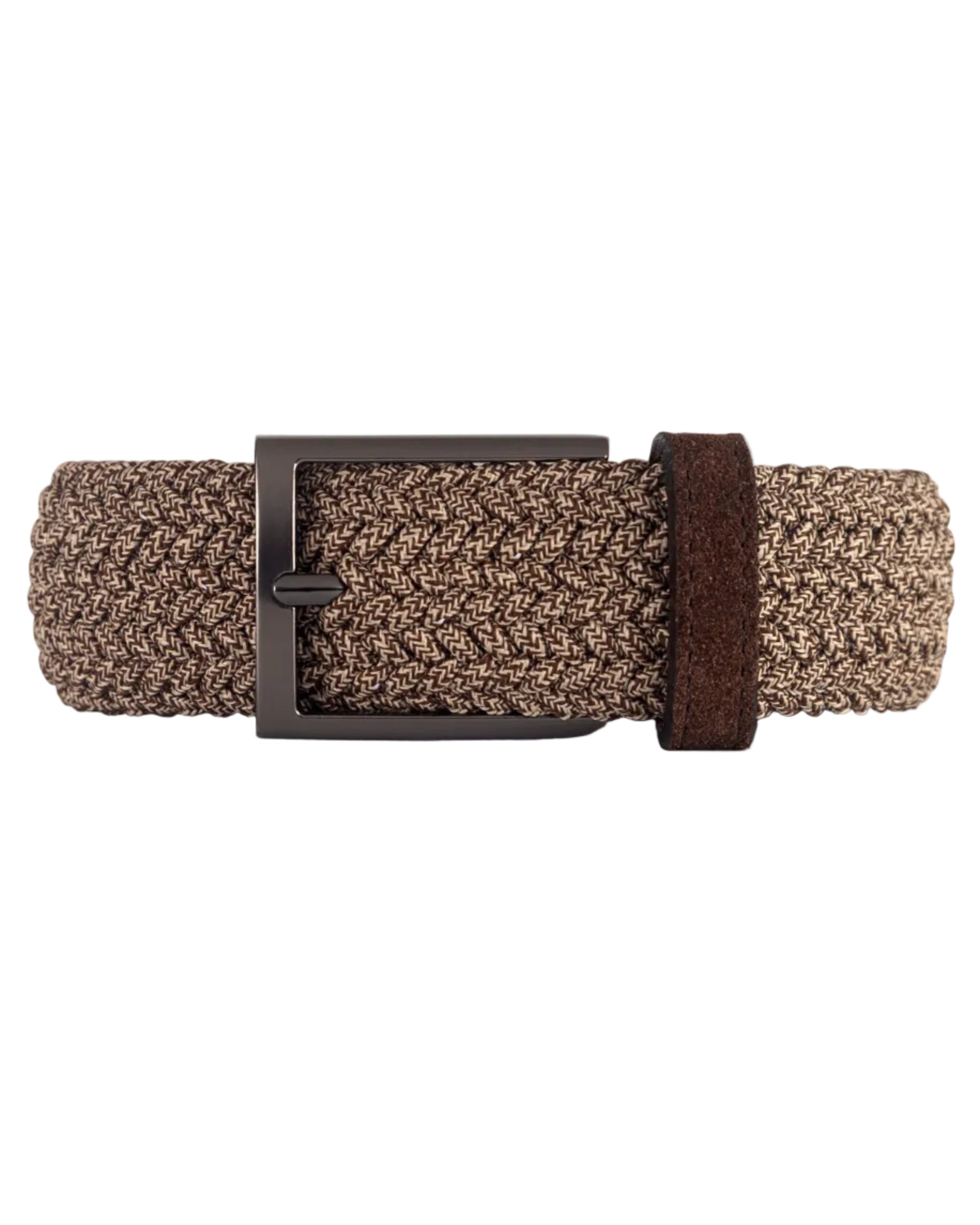 Cinturon trenzado cafe para hombre ideal para regalo, la oficina o un día casual