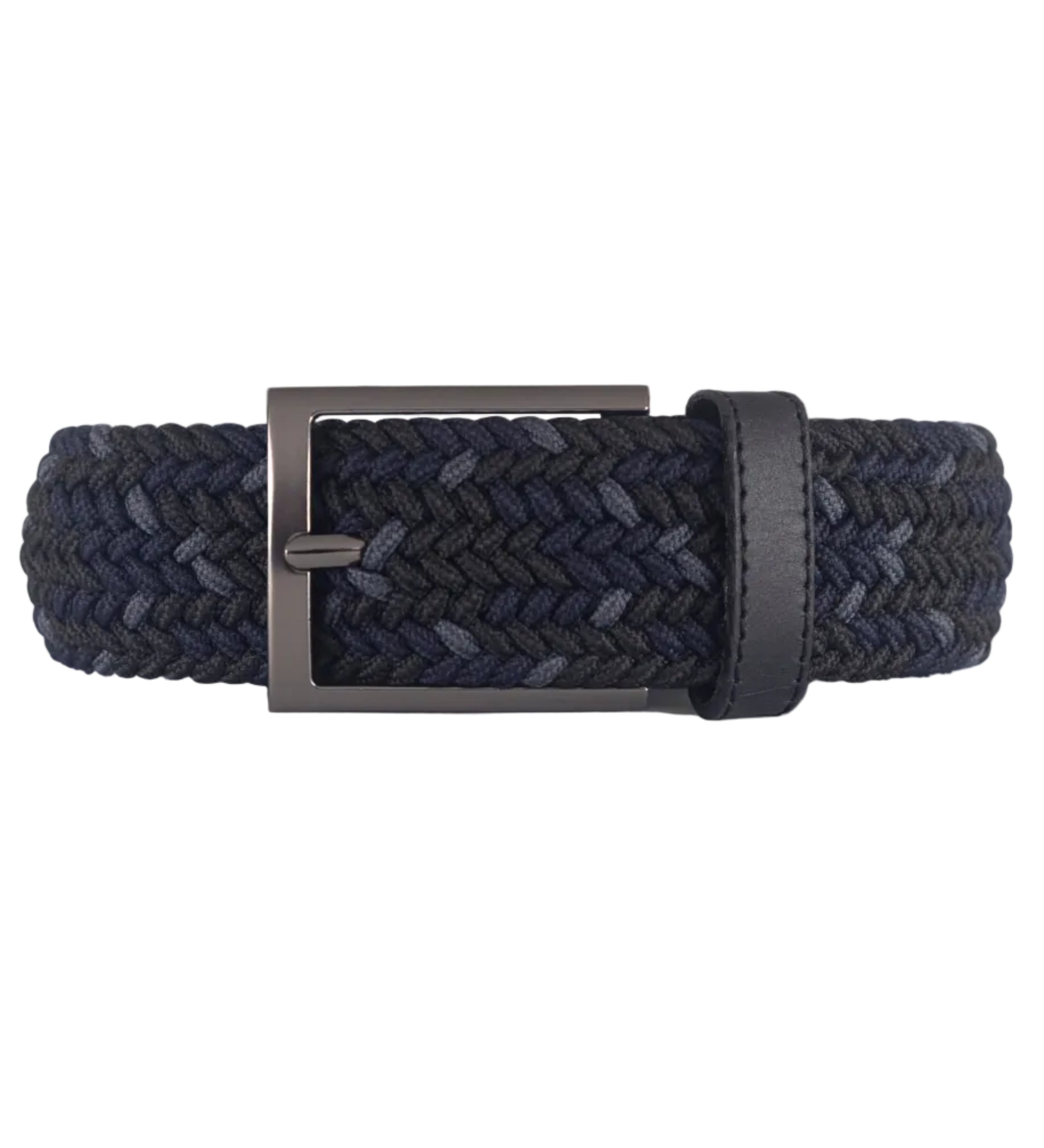 Cinturon trenzado negro para hombre ideal para regalo, la oficina o un dia casual