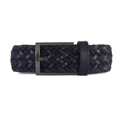 CINTURÓN LEATHER FUSION Azul-Negro
