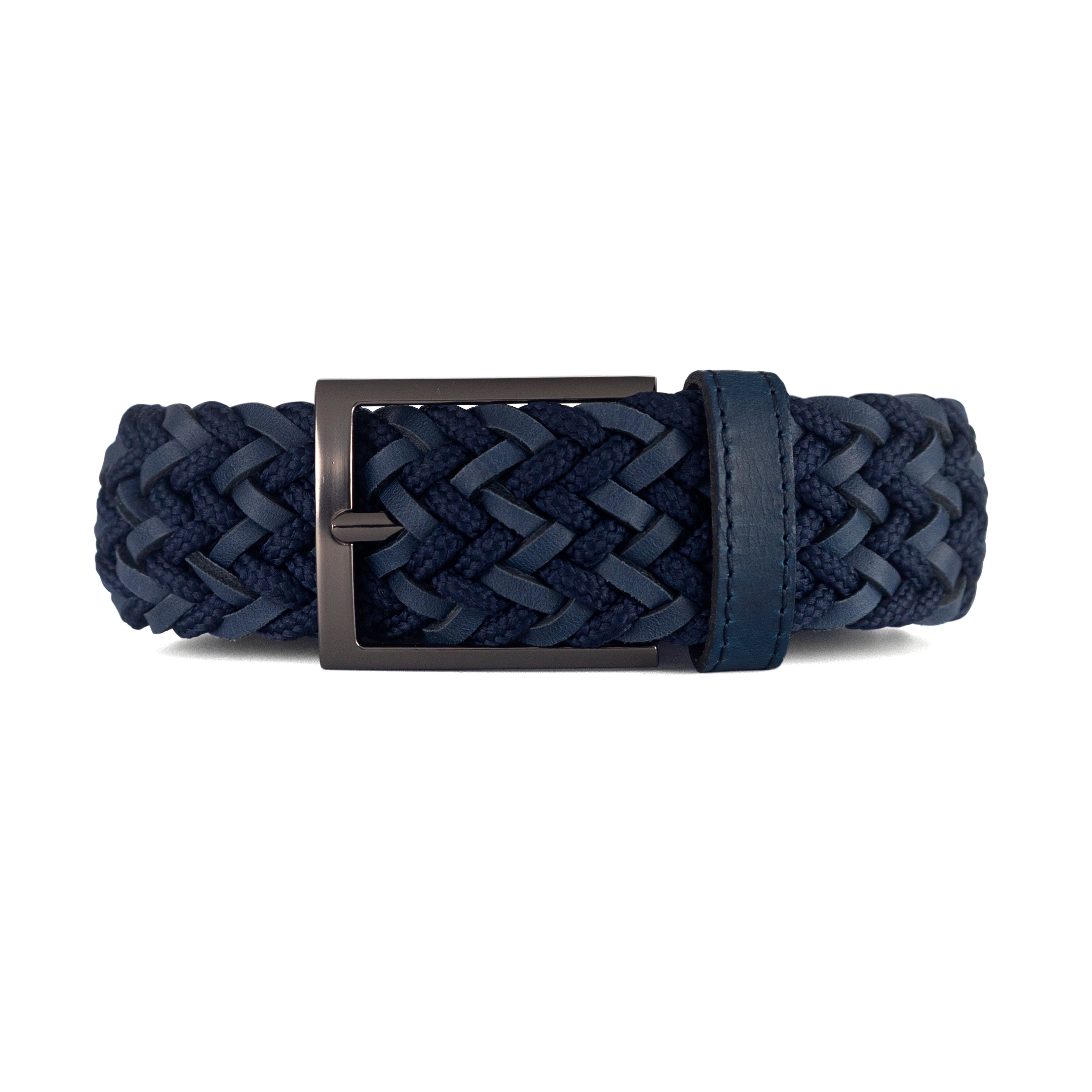 CINTURÓN LEATHER FUSION azul