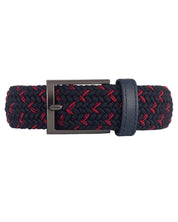 Cinturon trenzado negro y rojo para hombre ideal para regalo, la oficina o un dia casual