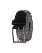 Cinturon trenzado para hombre color gris ideal para regalo, la oficina o una salida casual