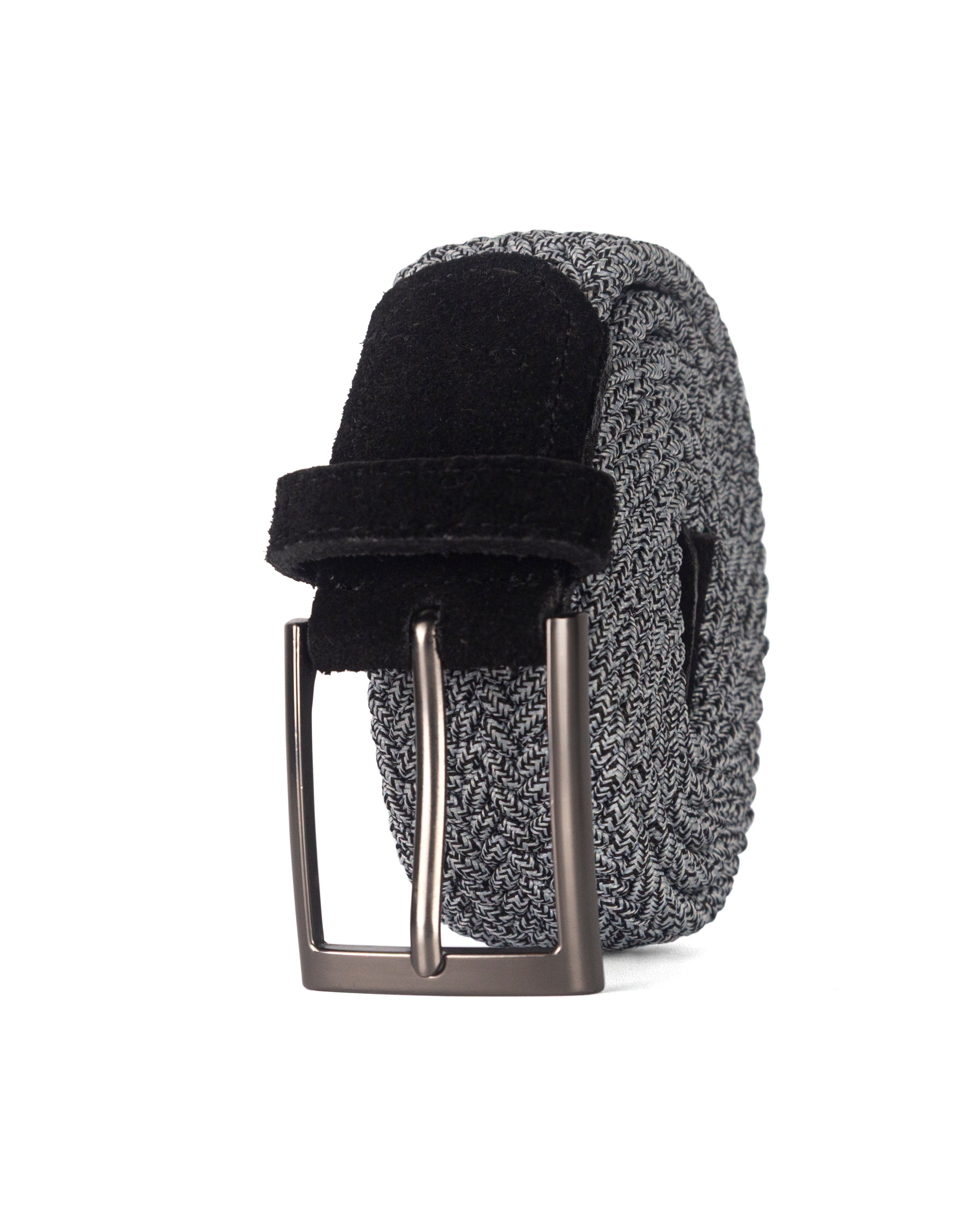 Cinturon trenzado para hombre color gris ideal para regalo, la oficina o una salida casual