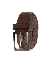 Cinturon trenzado cafe para hombre ideal para regalo, la oficina o un día casual