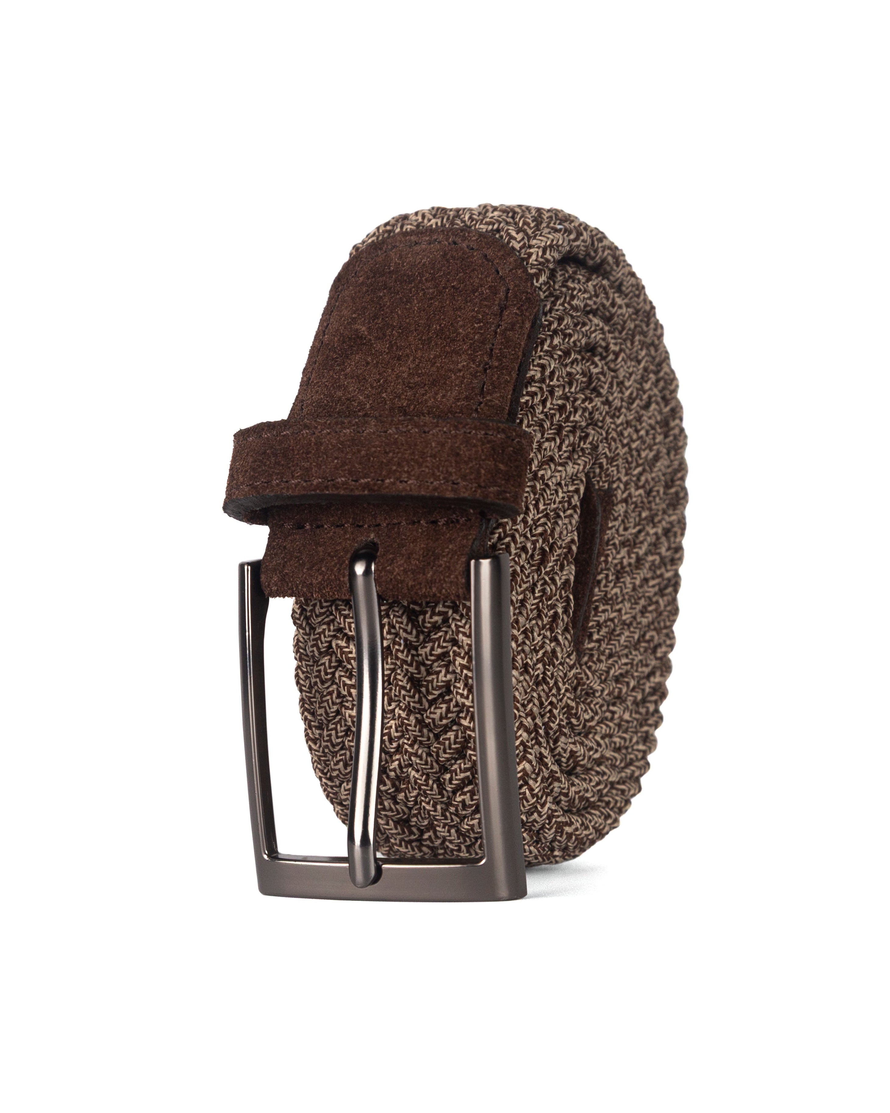 Cinturon trenzado cafe para hombre ideal para regalo, la oficina o un día casual