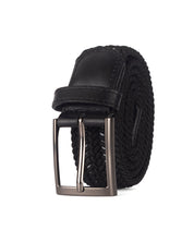 Cinturon trenzado negro para hombre ideal para regalo, la oficina o un dia casual