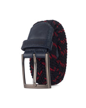 Cinturon trenzado negro y rojo para hombre ideal para regalo, la oficina o un dia casual