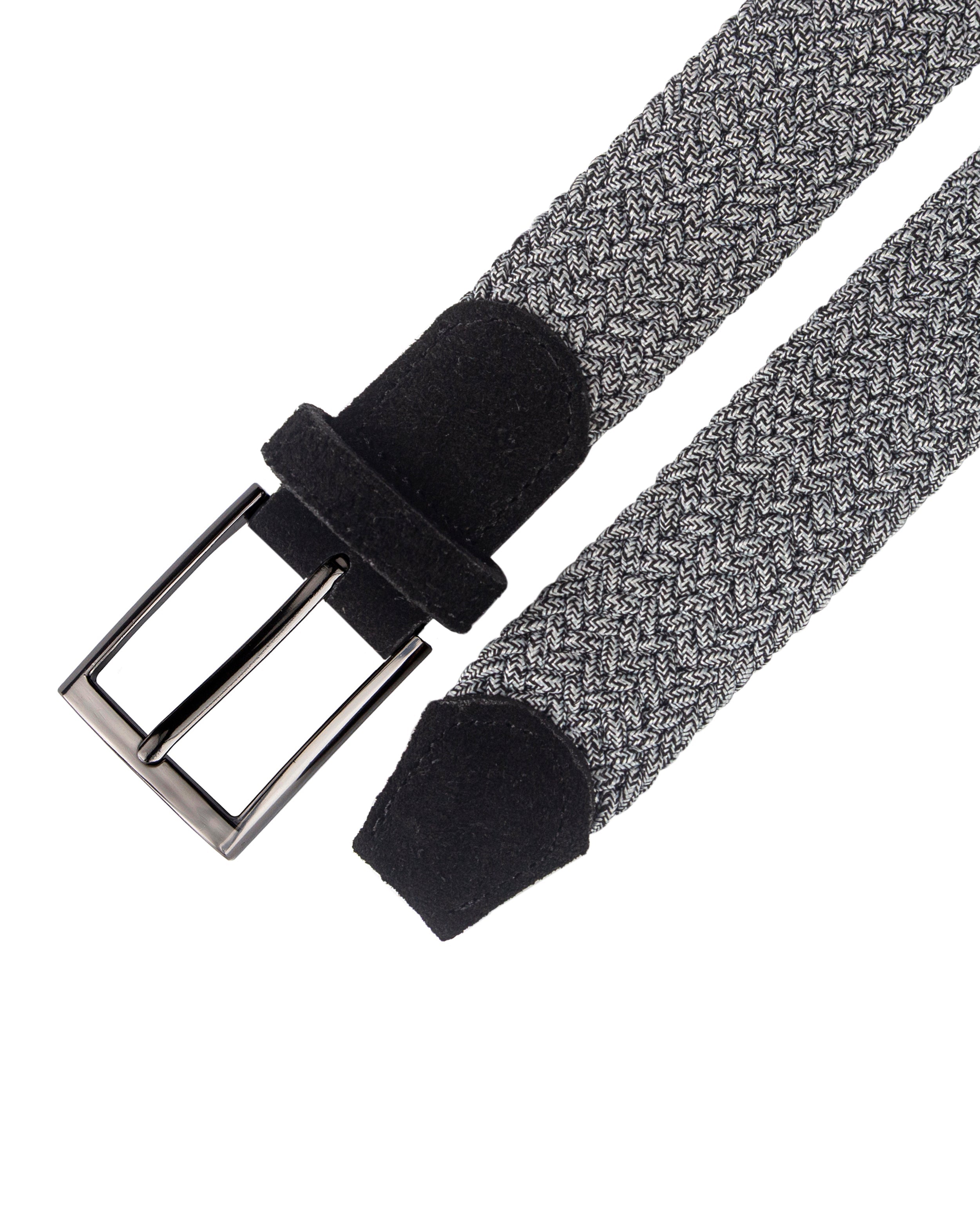 Cinturon trenzado para hombre color gris ideal para regalo, la oficina o una salida casual